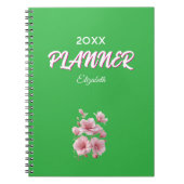 Soft Elegant Pink Floral Personalized Notitieboek (Voorkant)