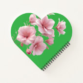Soft Elegant Pink Floral Personalized Notitieboek (Achterkant)