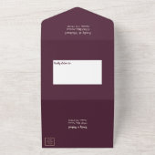 Soft Elegant Rozen Burgundy Cream Lijst All In One Uitnodiging (Buitenkant)