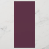 Soft Elegant Rozen Burgundy Cream Lijst Menu (Achterkant)