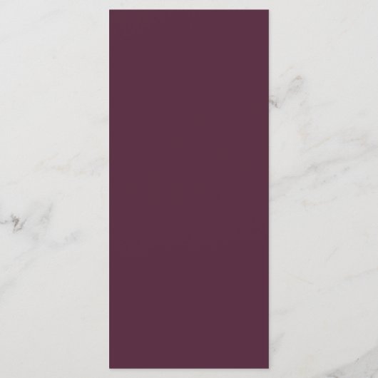 Soft Elegant Rozen Burgundy Cream Lijst Menu (Achterkant)