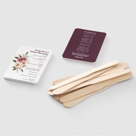 Soft Elegant Rozen Burgundy Cream Lijst Program Handwaaier (Niet-gemonteerd)