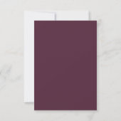 Soft Elegant Rozen Burgundy Cream Lijst RSVP Kaartje (Achterkant)