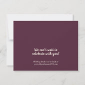 Soft Elegant Rozen Burgundy Cream Lijst Save The Date (Achterkant)