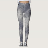 Soft Elevation Lines – Grey Scale Leggings (Voorkant)