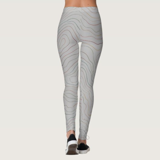 Soft Elevation Lines – White Base Leggings (Achterkant)