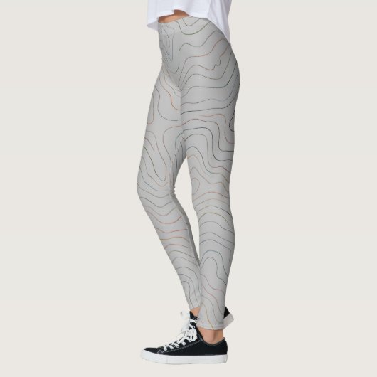 Soft Elevation Lines – White Base Leggings (Links)
