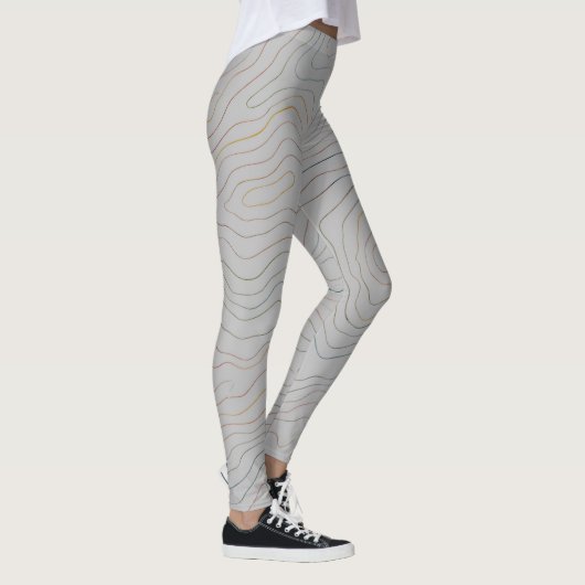 Soft Elevation Lines – White Base Leggings (Rechts)