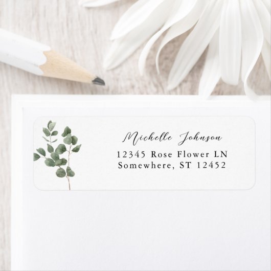 Soft Eucalyptus Return-adres Etiket (Insitu)