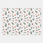 Soft evergreen gingham monogram inpakpapier vel (Voorkant 3)