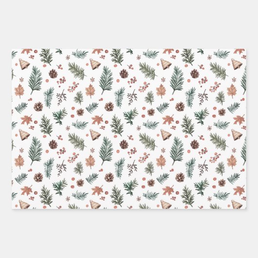 Soft evergreen gingham monogram inpakpapier vel (Voorkant 3)