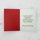 Soft Express Florals Velvet Birthday Kaart (Binnen)