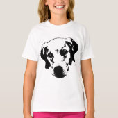 Soft-Eyed Companion in zwart-wit T-shirt (Voorkant)
