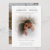 Soft Fade Romantische Volledige Foto Minimalistisc Kaart (Voorkant / Achterkant)