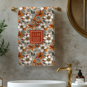 Soft Fall Garden Sage Green Personalized Bath Towe Bad Handdoek