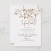 Soft Fall Leaves Bruiloft Details Kaart (Voorkant)