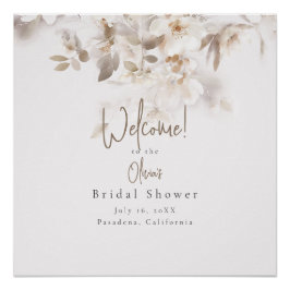 Soft Fall Leaves Vrijgezellenfeest Welkomstbord Perfect Poster