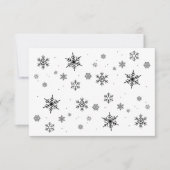 Soft Falling Snowflakes Winter Wedding Bedankkaart (Voorkant)