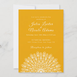 Soft Feather Dry Pampas Grass Mandala Wedding Kaart