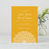 Soft Feather Dry Pampas Grass Mandala Wedding Kaart (Staand voorkant)