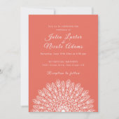 Soft Feather Dry Pampas Grass Mandala Wedding Kaart (Voorkant)
