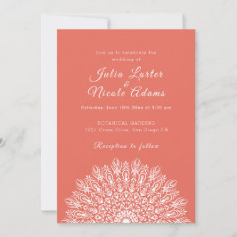 Soft Feather Dry Pampas Grass Mandala Wedding Kaart