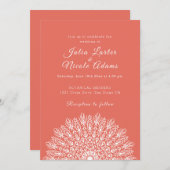Soft Feather Dry Pampas Grass Mandala Wedding Kaart (Voorkant / Achterkant)
