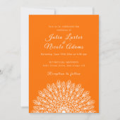 Soft Feather Dry Pampas Grass Mandala Wedding Kaart (Voorkant)
