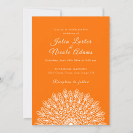 Soft Feather Dry Pampas Grass Mandala Wedding Kaart