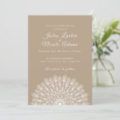 Soft Feather Dry Pampas Grass Mandala Wedding Kaart (Staand voorkant)