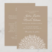 Soft Feather Dry Pampas Grass Mandala Wedding Kaart (Voorkant / Achterkant)