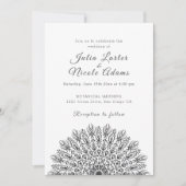 Soft Feather Dry Pampas Grass Mandala Wedding Kaart (Voorkant)