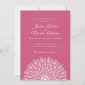 Soft Feather Dry Pampas Grass Mandala Wedding Kaart (Voorkant)