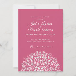 Soft Feather Dry Pampas Grass Mandala Wedding Kaart