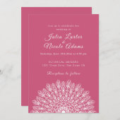 Soft Feather Dry Pampas Grass Mandala Wedding Kaart (Voorkant / Achterkant)