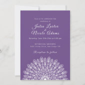Soft Feather Dry Pampas Grass Mandala Wedding Kaart (Voorkant)