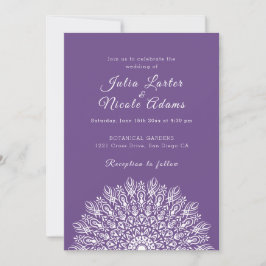 Soft Feather Dry Pampas Grass Mandala Wedding Kaart