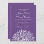 Soft Feather Dry Pampas Grass Mandala Wedding Kaart (Voorkant / Achterkant)