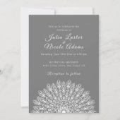 Soft Feather Dry Pampas Grass Mandala Wedding Kaart (Voorkant)