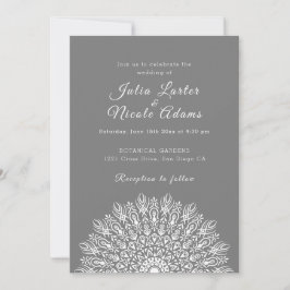 Soft Feather Dry Pampas Grass Mandala Wedding Kaart