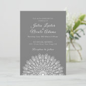 Soft Feather Dry Pampas Grass Mandala Wedding Kaart (Staand voorkant)