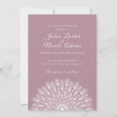 Soft Feather Dry Pampas Grass Mandala Wedding Kaart (Voorkant)