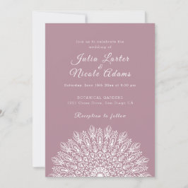 Soft Feather Dry Pampas Grass Mandala Wedding Kaart