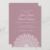 Soft Feather Dry Pampas Grass Mandala Wedding Kaart (Voorkant / Achterkant)