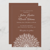 Soft Feather Dry Pampas Grass Mandala Wedding Kaart (Voorkant / Achterkant)