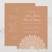 Soft Feather Dry Pampas Grass Mandala Wedding Kaart (Voorkant / Achterkant)