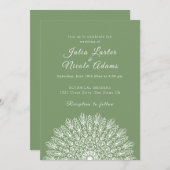 Soft Feather Dry Pampas Grass Mandala Wedding Kaart (Voorkant / Achterkant)