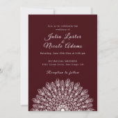 Soft Feather Dry Pampas Grass Mandala Wedding Kaart (Voorkant)