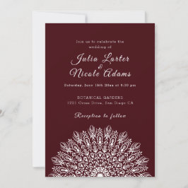 Soft Feather Dry Pampas Grass Mandala Wedding Kaart