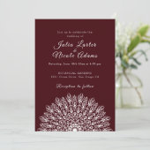 Soft Feather Dry Pampas Grass Mandala Wedding Kaart (Staand voorkant)